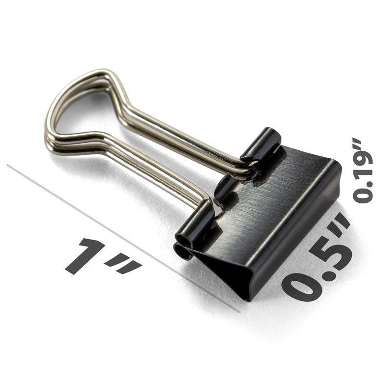 Officemate مشابك binder صغيرة الحجم من Officemate، سوداء، 100 قطعة في العلبة (31030) - Image 2